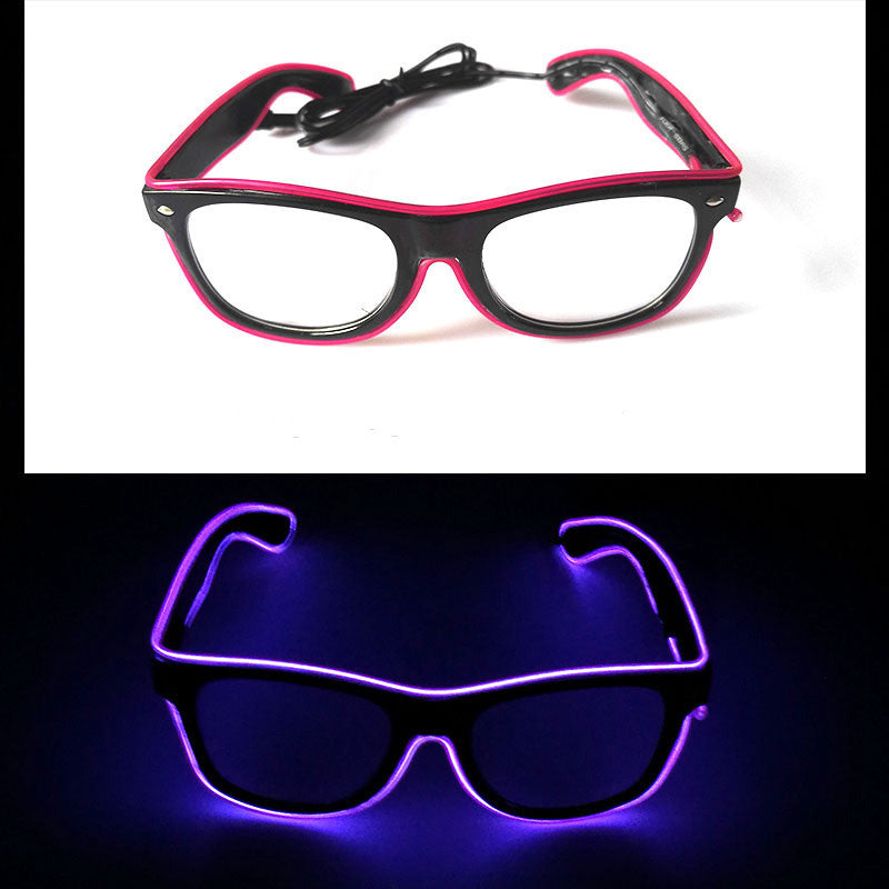 LED Light Up Glasses EL Wire Glow Eyewear For Rave Parties Green Blue Battery Powered Lightweight For All Nite