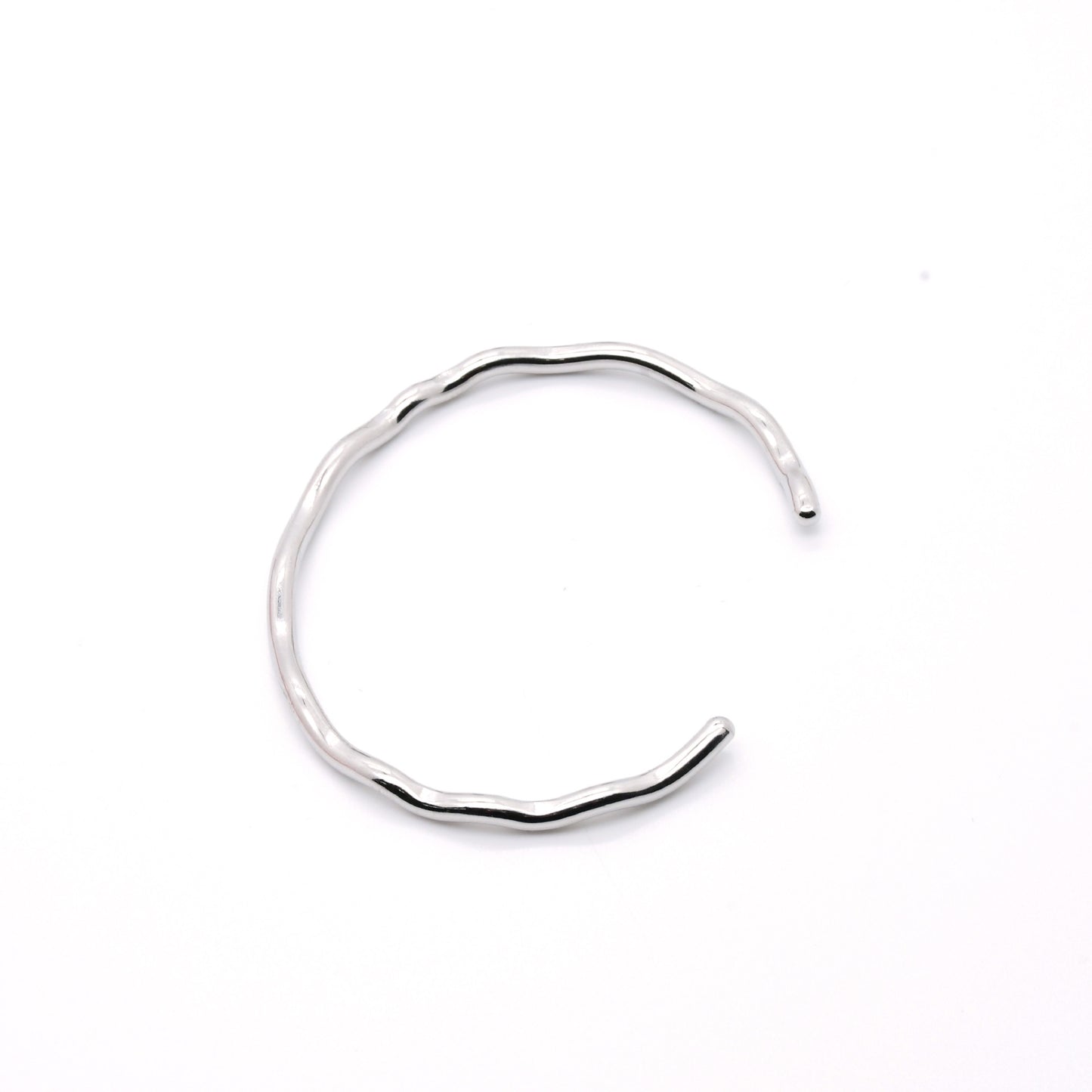 Womens Stainless Steel Bracelet With Wave Pattern Electroplated Bangle Open Round Element Fashion Jewelry Gift