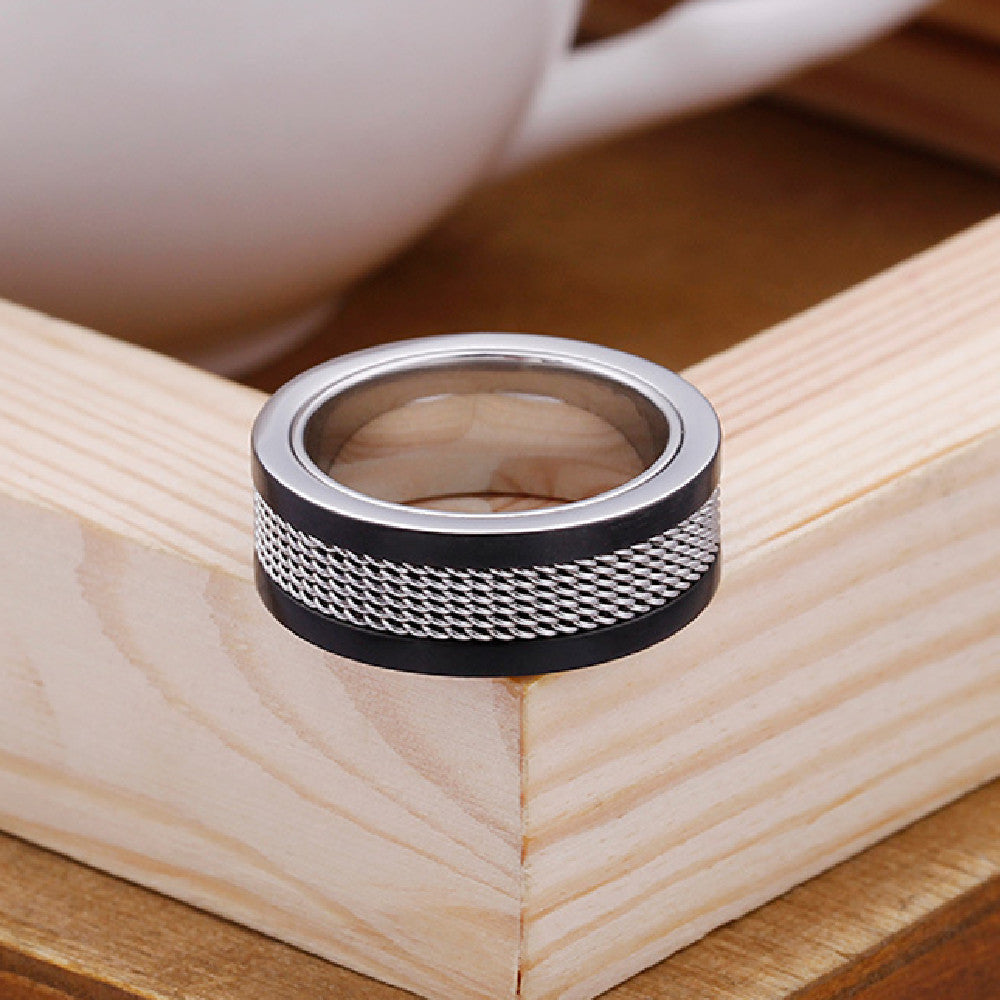 Mens Ring Unisex Titanium Steel Ring Black Color Matching Electroplated Personality Ring For Men And Women Men