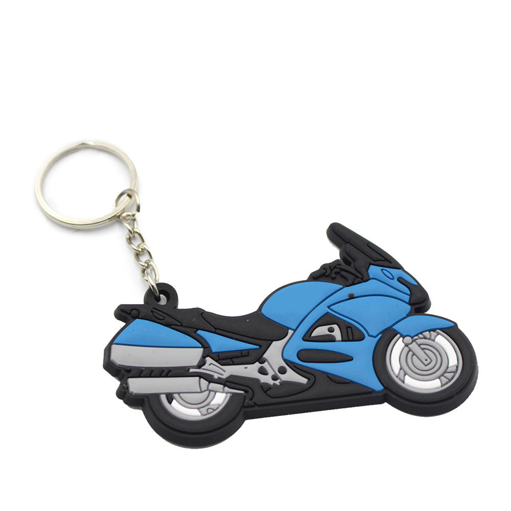 Motorcycle Keychain Soft Rubber Knight Pendant for Backpacks Luggage and Motorcycle Accessories for Daily Gear