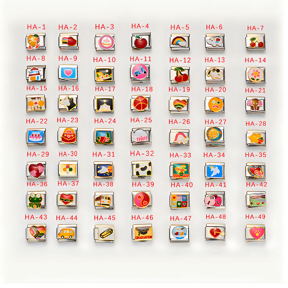 Unisex Stainless Steel Bracelet Cartoon Heart Bracelet Combination Decorative Bracelet Fashion Jewelry For Men