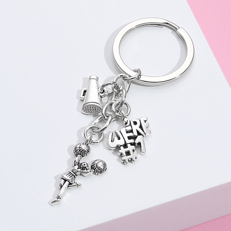 Womens Keychain Fashion Pendant Accessory Dance Yoga Enthusiasts Bag Charm Stylish Keyring Decoration Gift Everyday Use