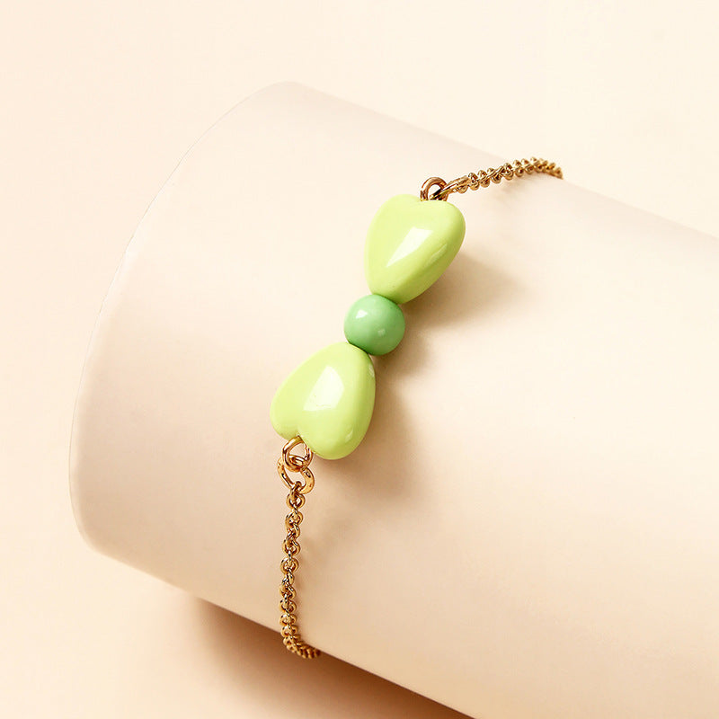 Women Angel Wings Bracelet Love Bow Knot Design Electroplated Alloy Fashion Jewelry Gift Elegant Charm Bracelet