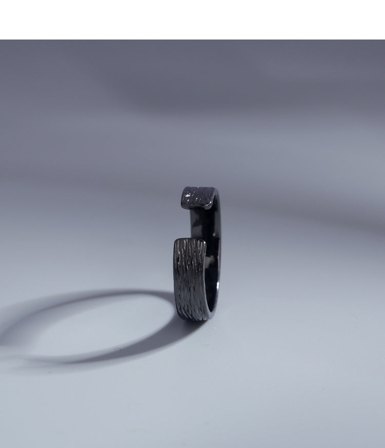 Mens Copper Ring With Retro Flame Design Adjustable Opening Finished Fire Protection Ring Band Jewelry For Men