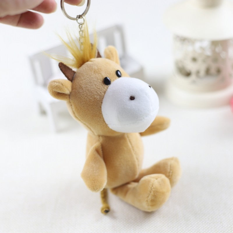 Animal Plush Pendant Hanging Lion Giraffe Hippo Elephant Donkey Calf Soft Cute Plush Toys Great For Kids Rooms