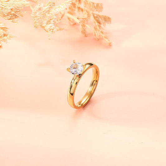 Couple Rings Stainless Steel Geometric Design Matching Bands His And Hers 4mm Inner Outer Ring Set For Couples