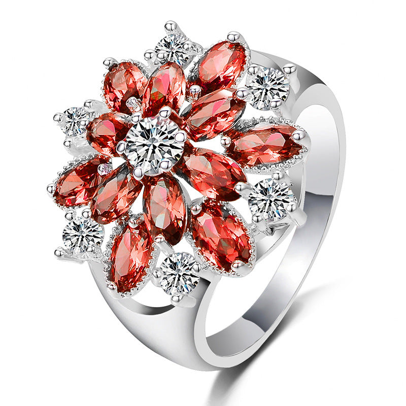 Women Zircon Ring With Micro Inlay Gemstones Elegant Hand Jewelry For Everyday Wear And Special Occasions Plus