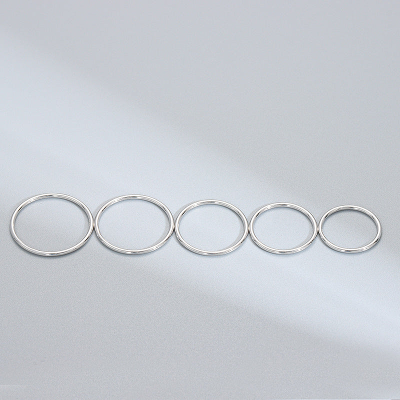 Sterling Silver Coil Ring For Women Gold Plated Fashion Circle Band Sizes 5 7 9 11 1 Electroplated Finish Gold