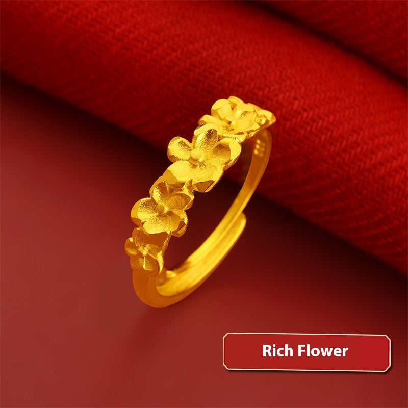 Vietnam Placer Gold Ring For Women Does Not Fade