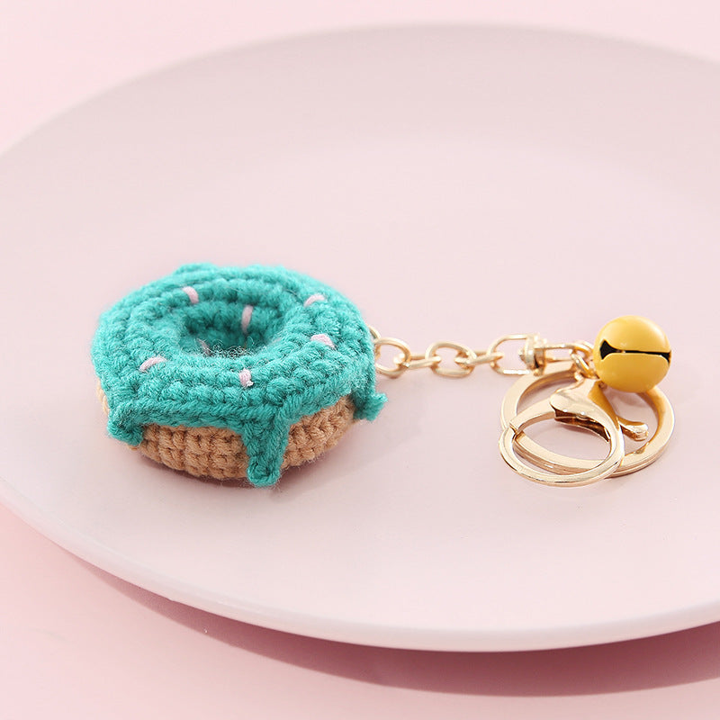 Fruit Keychain Cute Creative Key Chain With Plastic Design Fun Accessory For Keys Bags Peach Pendant Wool Ball