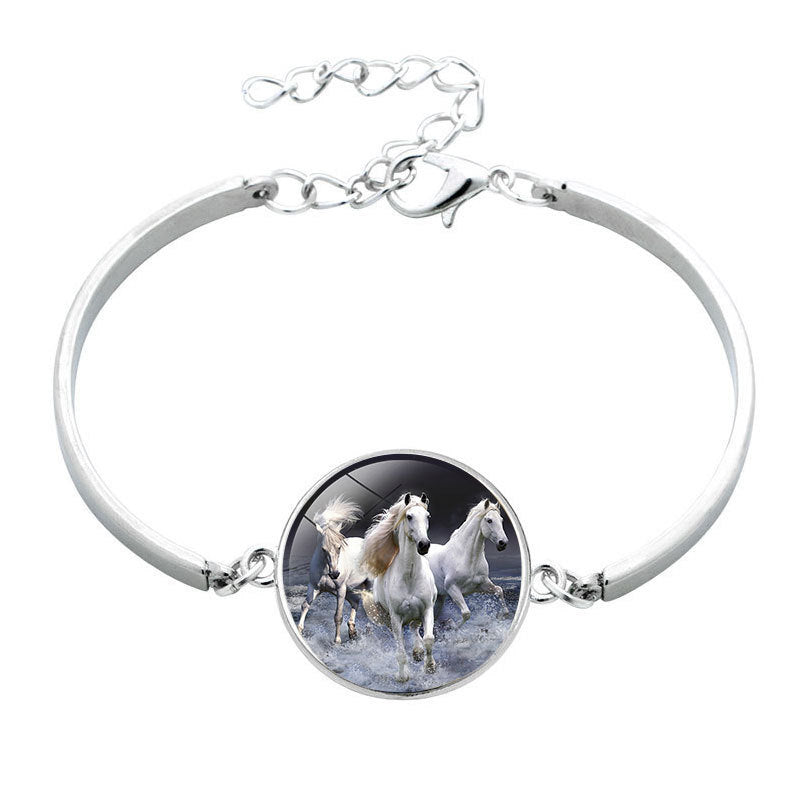 Unisex Horse Bracelet Electroplated Alloy Zodiac Design Jewelry Gift For Promotions Versatile Gift Accessory UK