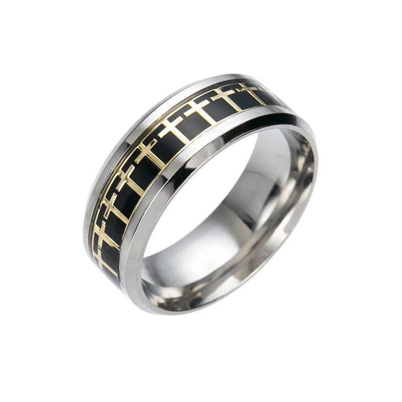 Stainless Steel Cross Ring For Women Fashion Jewelry Gift