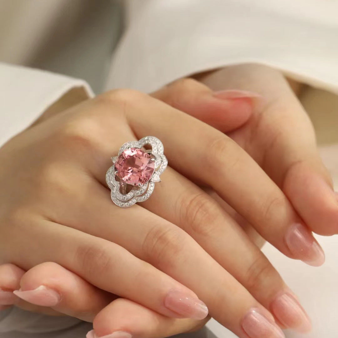 Diamonds Minimalist Geometric Copper Ring For Women Fashion Jewelry Gift For Her Special Occasion Ring New Joy