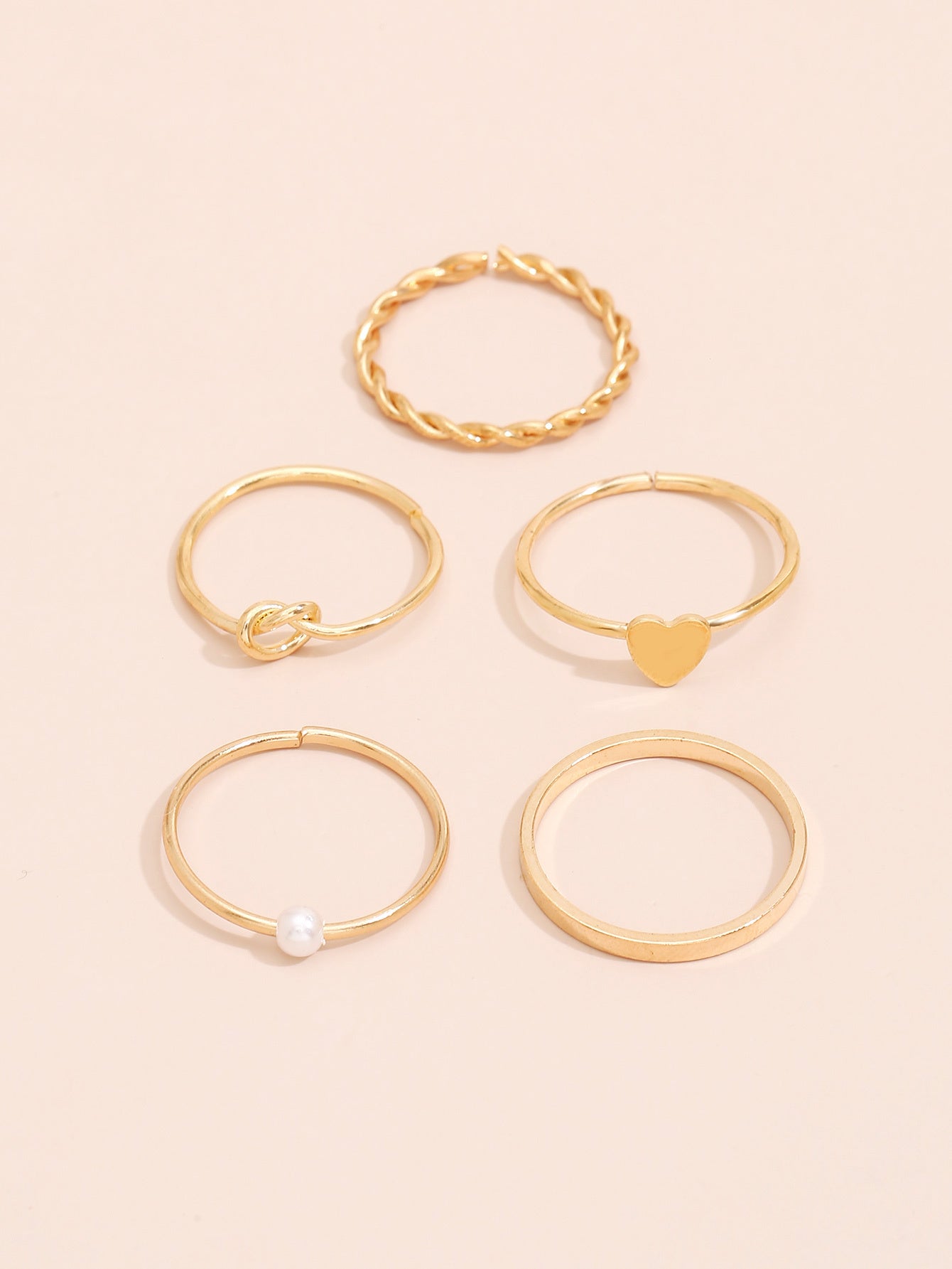 Womens Layered Ring Electroplated Finish Fashion Jewelry Individually Packed Statement Rings Elegant Unilateral