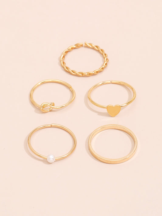 Womens Layered Ring Electroplated Finish Fashion Jewelry Individually Packed Statement Rings Elegant Unilateral