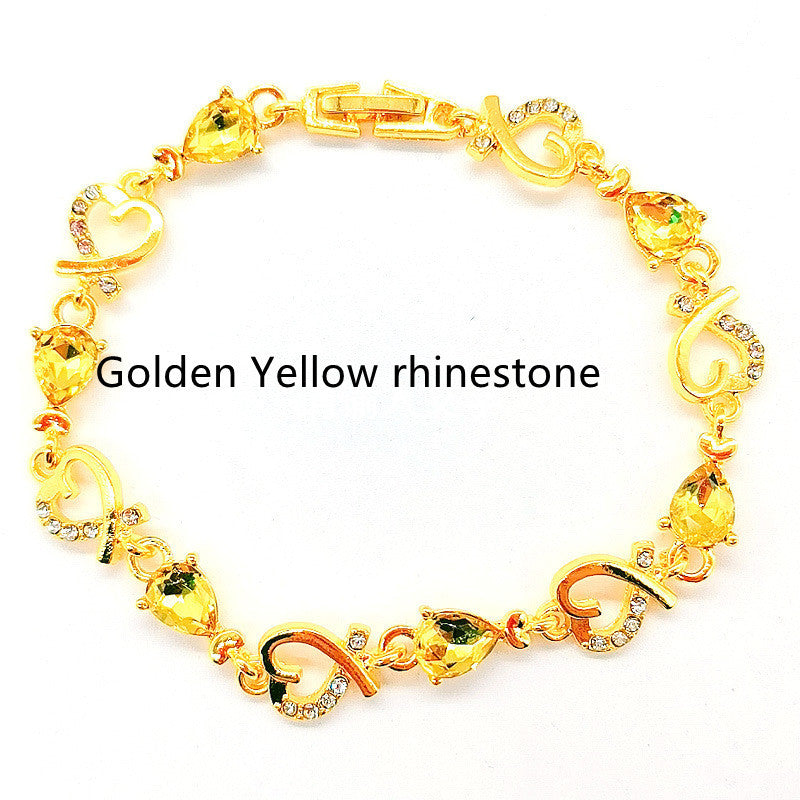 Womens Elegant Hollow Flower Bracelet Rhinestone Inlay Alloy Bangle for Wedding Party Jewelry Geometric Shape