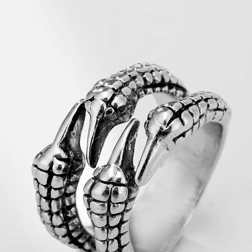 Dragon Claw Ring Bracelet Adjustable Opening Unisex Ring Geometric Design Fashion Alloy Ring Bracelet For Women And Men