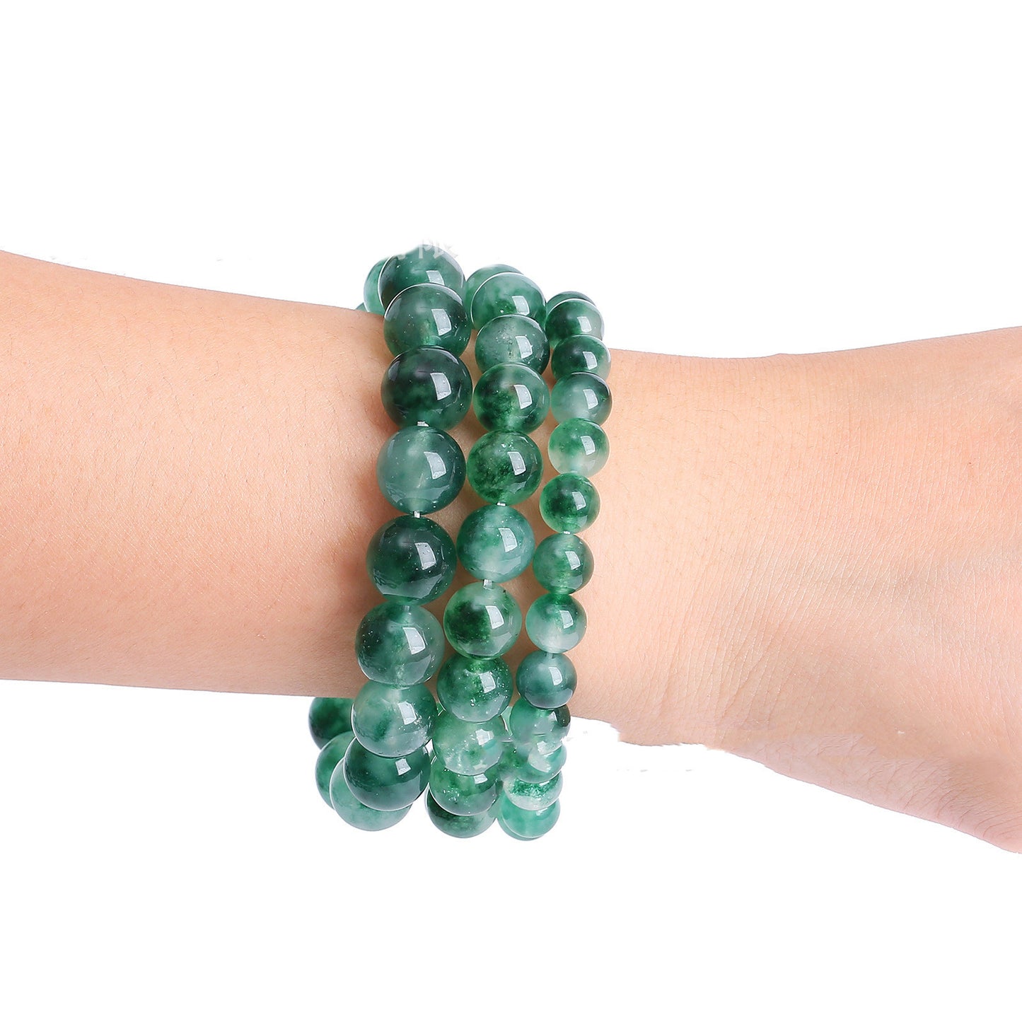 Womens Chalcedony Bracelet with Polished Aquamarine Beads Fashion Jewelry Accessories Beautiful Bead Bracelets