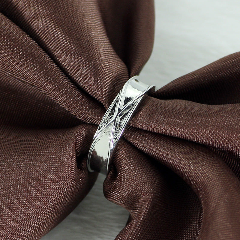 Couple Rings Cartoon Constellation Agate Design With Lettering Chic Fashionable Matching Rings For Him And Her