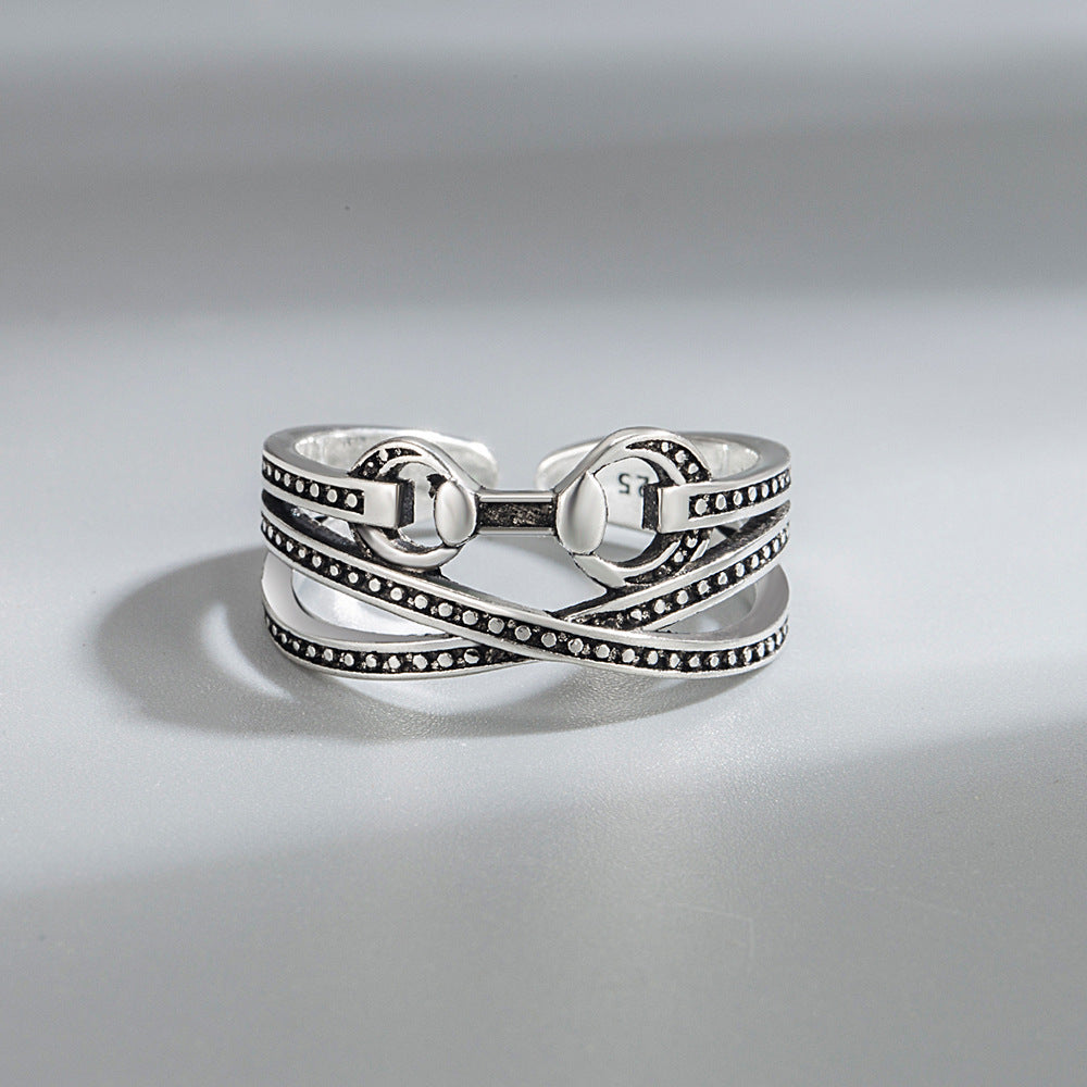 Adjustable Crown Ring Copper Jewelry Silver Tone Finish