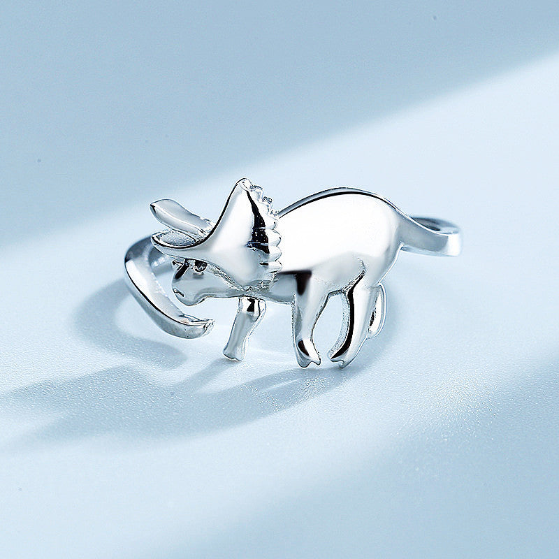 Womens Adjustable Dinosaur Ring Alloy Stegosaurus Tyrannosaurus Triceratops Long Neck Dragon For Women Jewelry