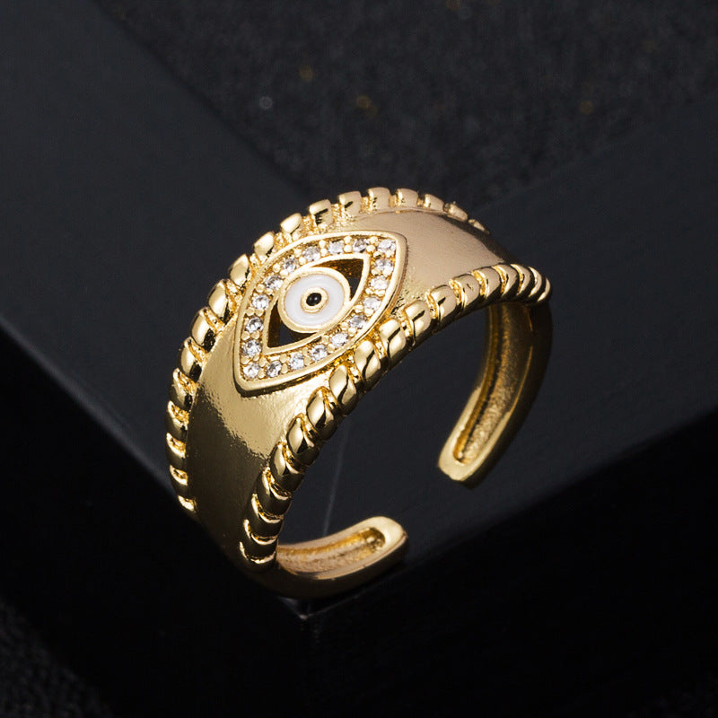 Gold Plated Zircon Ring Micro Set Geometric Design For Women Fashion Jewelry Durable Everyday Wear Versatile Glamour