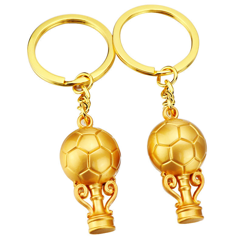 Metal Football Keychain Gift for Sports Fans World Cup Themed Pendant Boots Trophy Keyring Ideal Gift for Fans