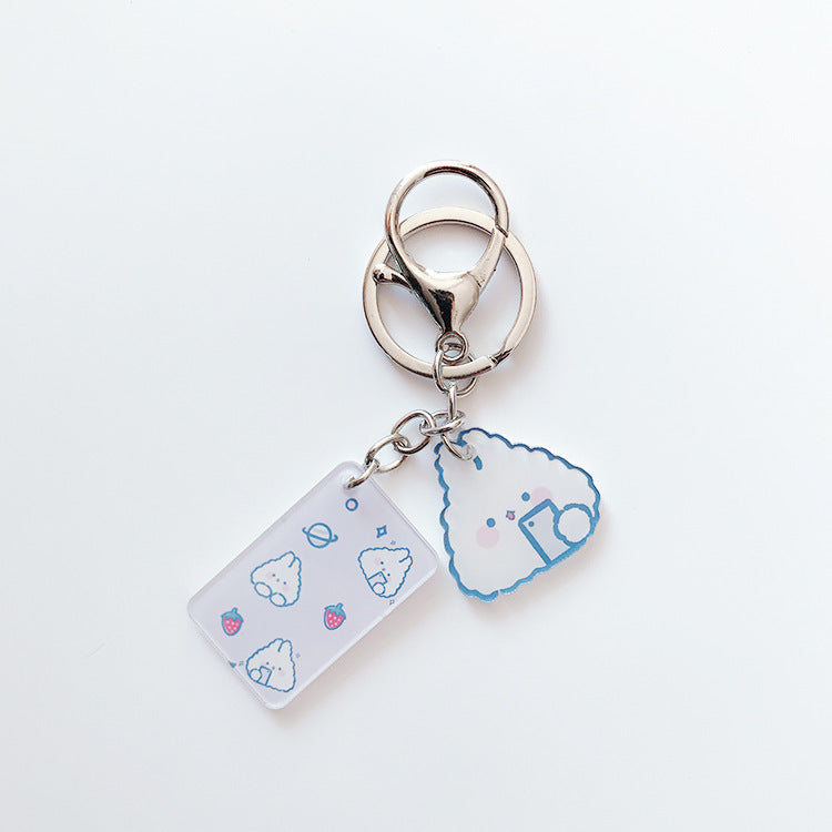 Earphone Protective Sleeve With Hanging Chain And Keychain Bear Dog Bunny Design Film Deluxe Style Fresh Style