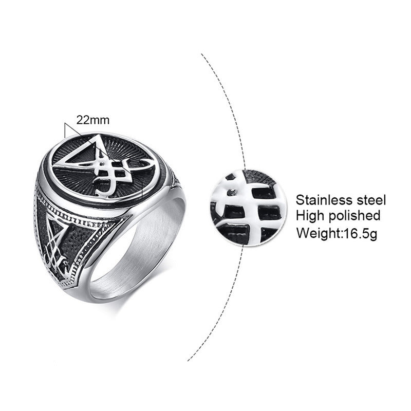 Mens Titanium Steel Ring Electroplated Geometric Design Durable Everyday Wear Modern Statement Band Daily Wear