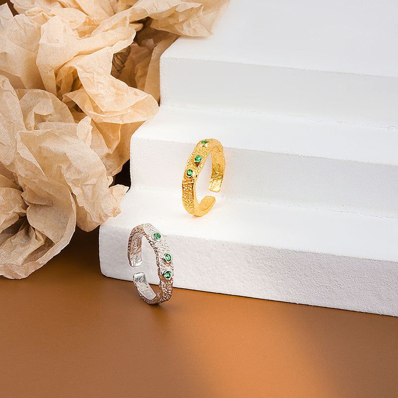 Womens Adjustable Open Ring Geometric Copper Plated In Gold And Platinum Finish Individually Packed Chic Look