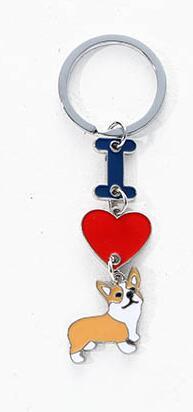 Durable Metal Dog Pendant Keychain For Women And Men Dog Lover Gift Purse Charm Bag Decoration Keyring Stylish