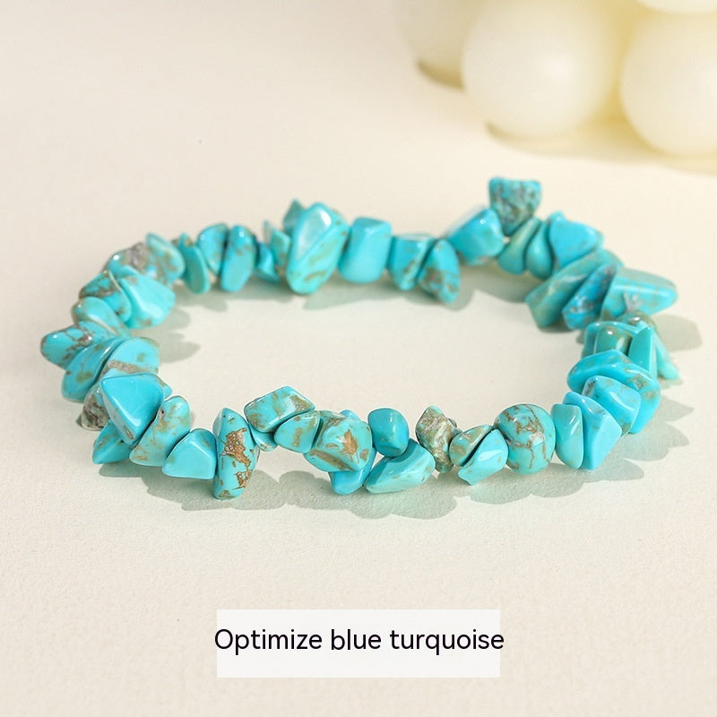Handmade Natural Crystal Gravel Bracelet Agate Aventurine Irregular Chips Bracelet Women Unique Jewelry Gifts