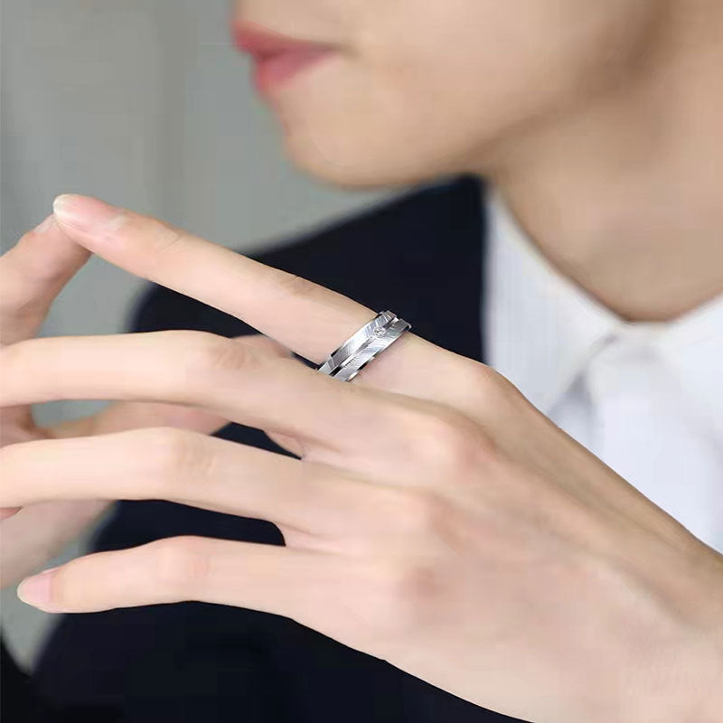 Womens Adjustable Platinum Plated Copper Ring Animal Zodiac Design Versatile Everyday Fashion Jewelry Wearable Chic