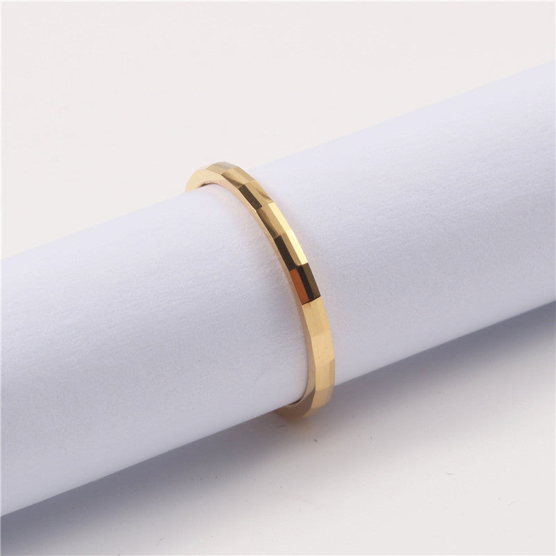 Fashion European And American Tungsten Steel Fine Ring