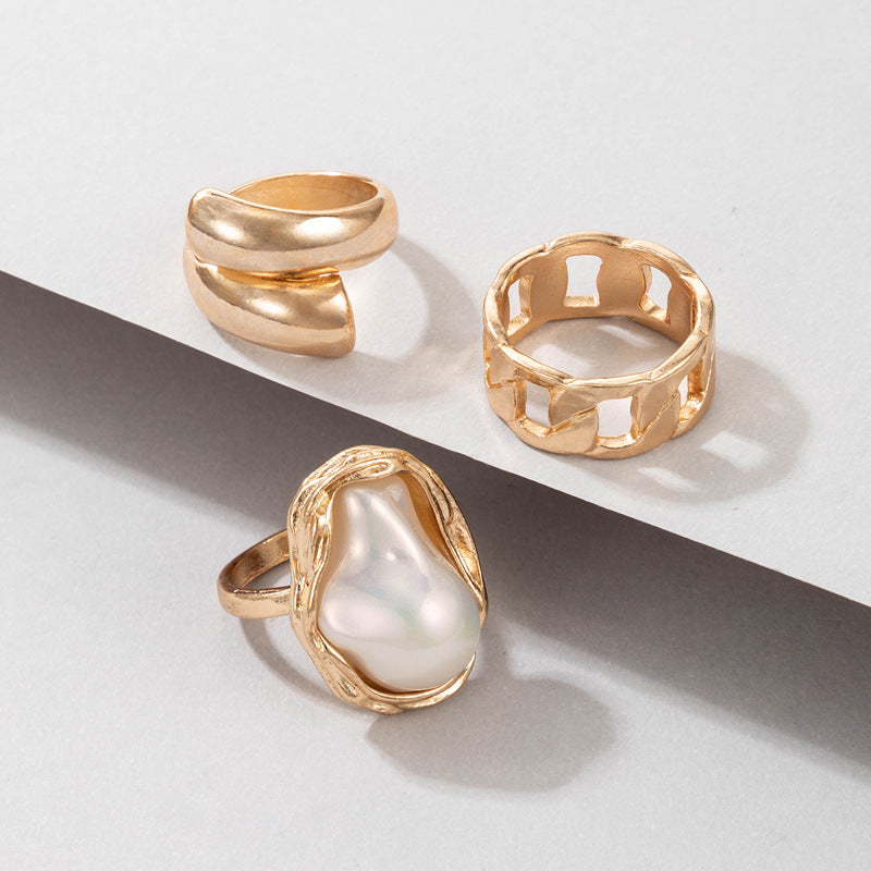 Womens Geometric Ring Set Diamond Wings C Alloy Rings