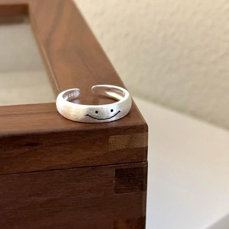 Womens Adjustable Copper Ring With Brushed Metal Finish Trendy Minimalist Jewelry Gift For Her Everyday Access