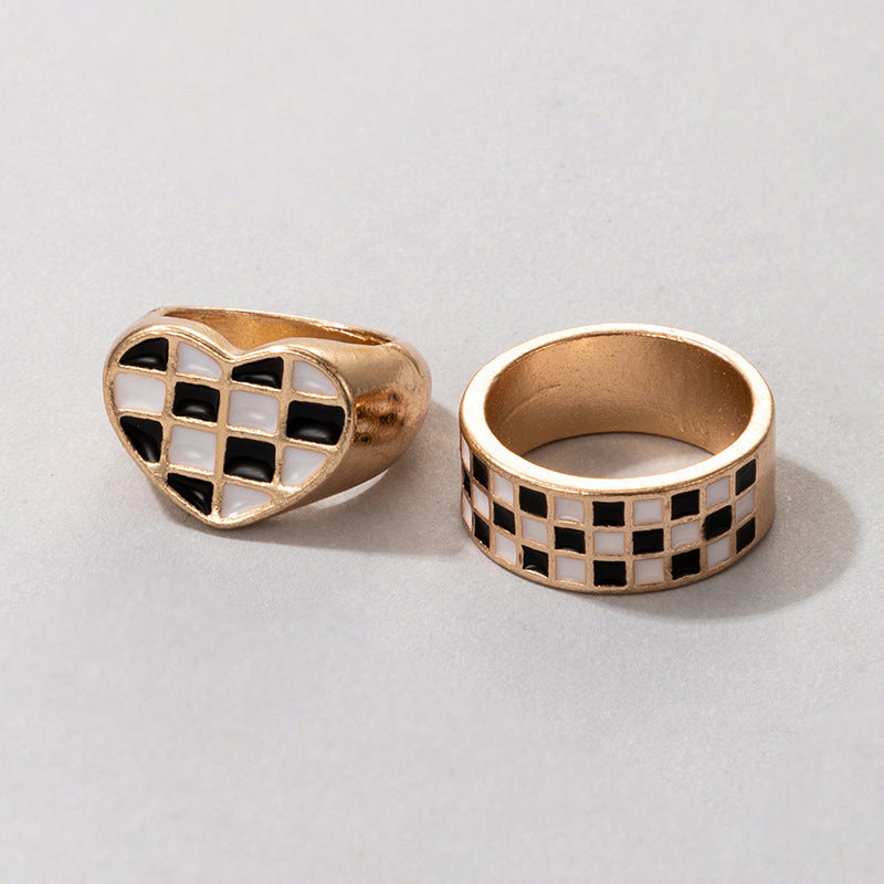 Unisex Geometric Ring Plated Metal Alloy European Design
