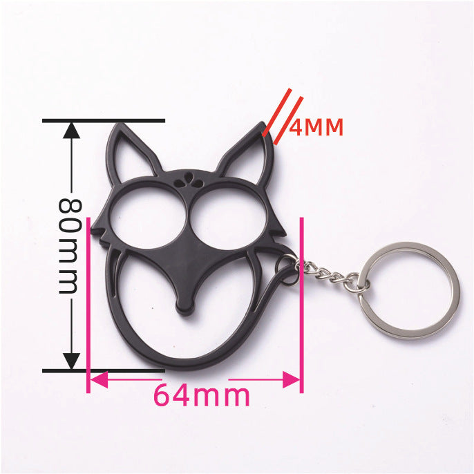 Personal Safety Keychain Metal Double Finger Locks Portable Easy Carry Concealed Lightweight Designs For Women