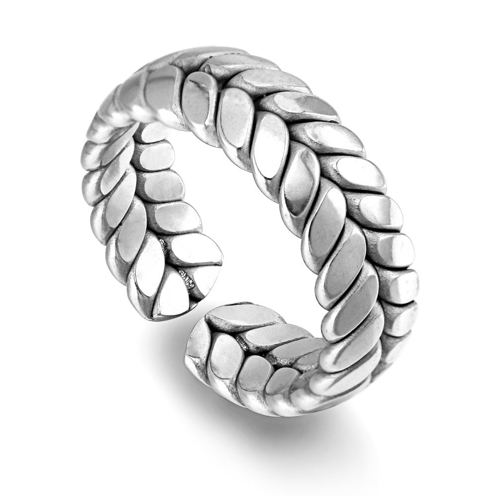 Geometric Alloy Ring Adjustable Unisex Minimalist Fashion