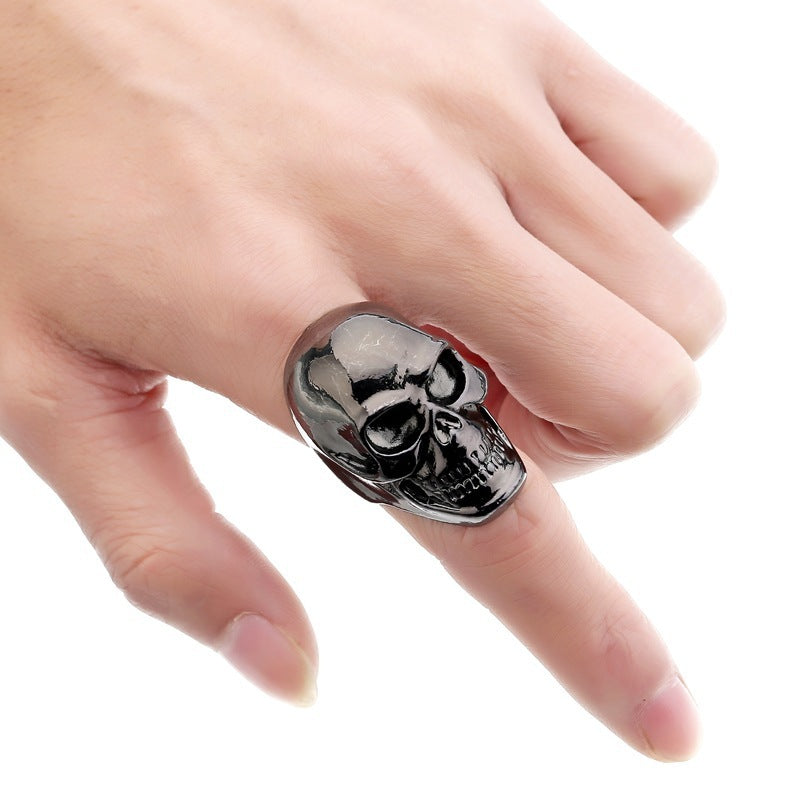Unisex Skull Ring Electroplated Alloy Ghost Head Ring Punk Biker Jewelry Accessory European American Style Now