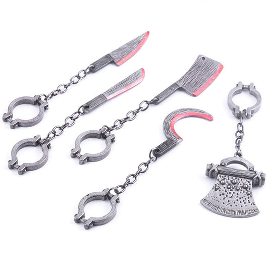 Unisex Metal Sickle Keychain Halloween Theme Pendant Car Key Accessory Individually Packed Metal Pendant For Car Key