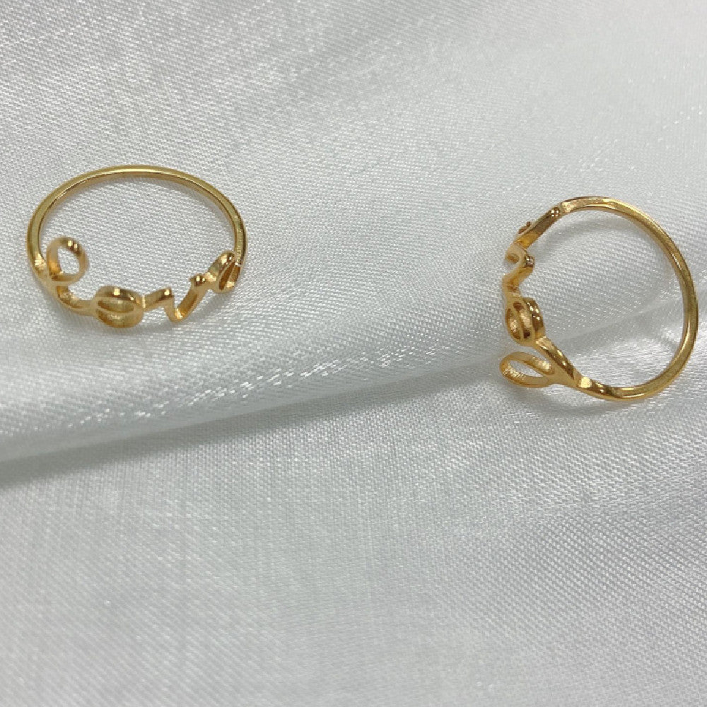 Womens Personalized Initial Letter Ring Stainless Steel Gold Tone Fashion Ring Size 6 7 8 Gifts For Women Gift