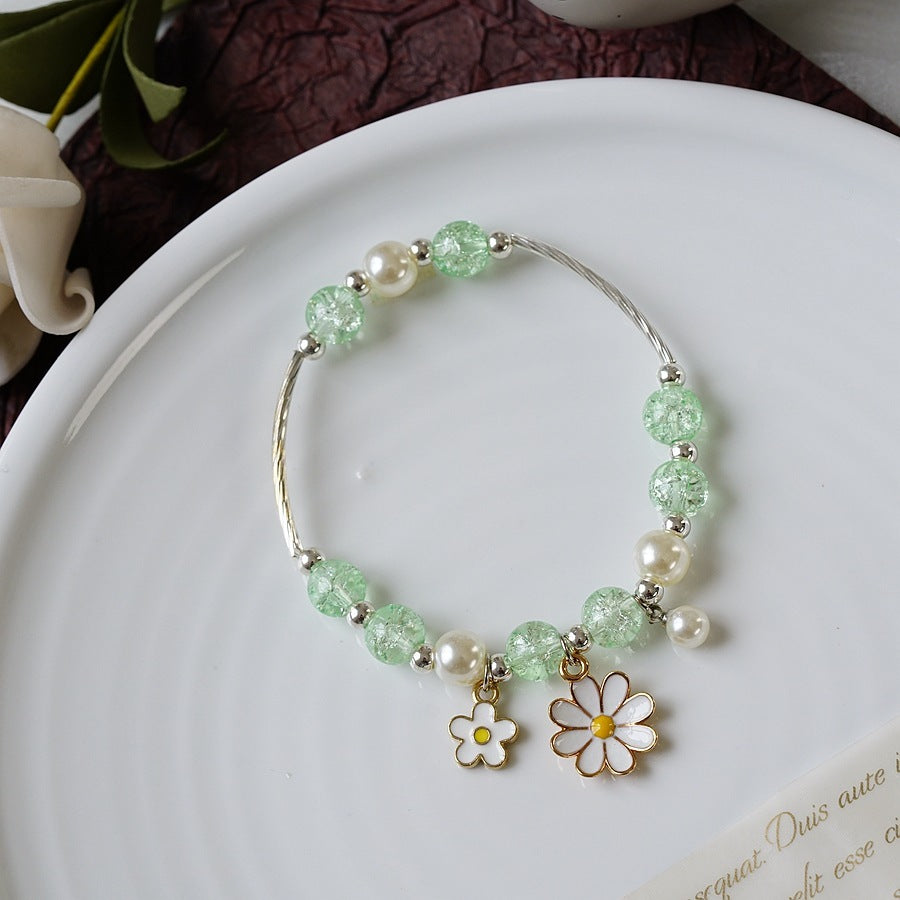 Womens Beaded Bracelet With Pearl Crystal And Alloy Animal Zodiac Charms Cartoon Adjustable Length Cute Charm