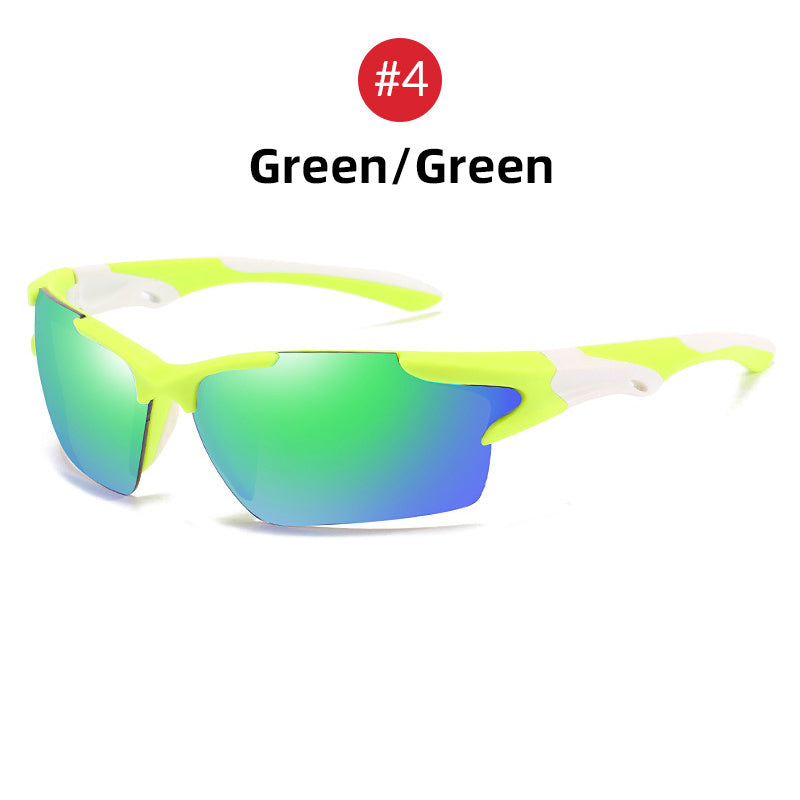 Mens Polarized Sports Sunglasses UV400 Protection Strong Frame PC Lens Driving Glasses Fishing Glasses For Big