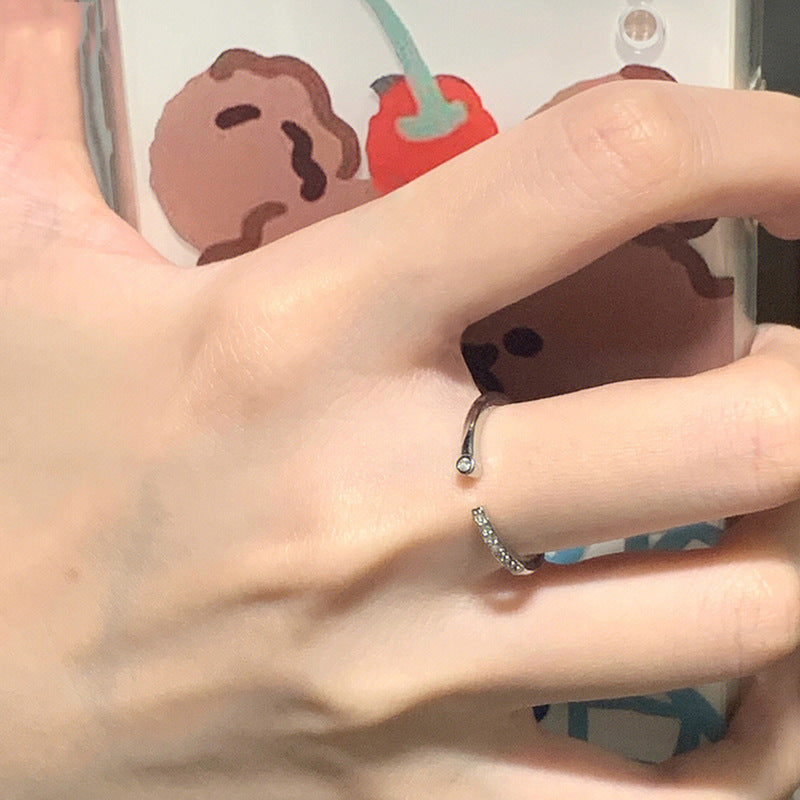 Bow Copper Ring For Women Adjustable Opening Electroplated Elegant Jewelry Accessory For Daily Wear Modern Look