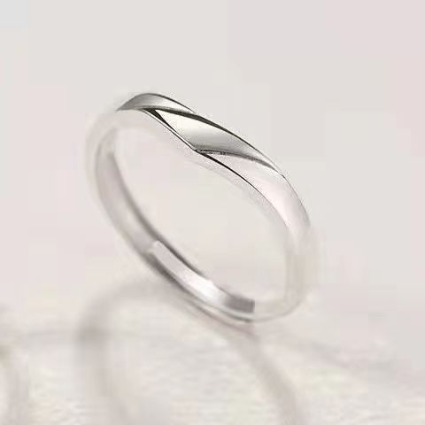 Adjustable Couple Promise Rings Copper Knight And Princess Design Geometric Style For Him And Her Korean Style