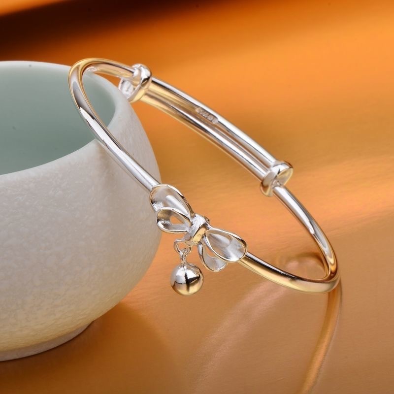 Unisex Bow Bracelet Electroplated Alloy Jewelry Wristband