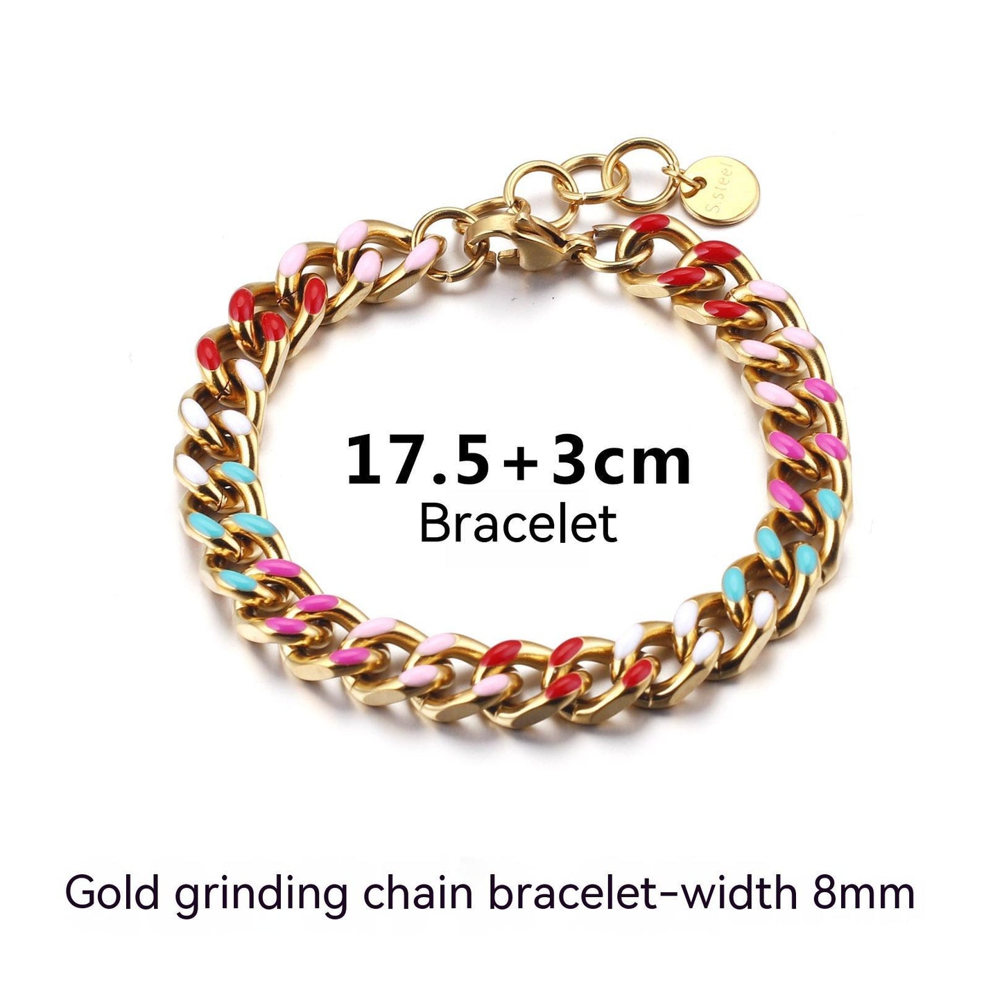 Stainless Steel Cuban Link Chain Necklace Or Bracelet Polished Grinding Chain Jewelry Gold 6mm 8mm 10mm All Sizes