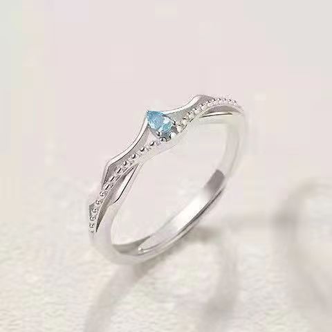 Adjustable Couple Promise Rings Copper Knight And Princess Design Geometric Style For Him And Her Korean Style