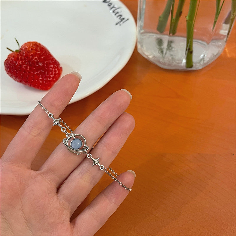 Star Charm Bracelet With Extender Chain For Women Delicate